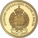 5,000 Liras (Pope and Christodoulos)