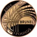 2 Pounds (200th Birthday Brunel - Paddington Station - Gold edition)