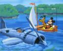 Pluto and Mickey visit a World War II Airplane Relic