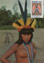 Young Indian dressed upon for the 'YAMARICUMÃ' ceremony