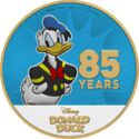 2 Dollars (Donald Duck's 85th Anniversary - Metallic Blue and gilded)