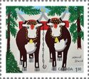 Team of Oxen in Winter by Maud Lewis