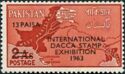 Map showing disputed areas (Dacca stamp exhibition 1963)