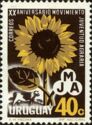 Sunflower, cow and emblem