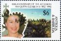 Queen Elizabeth II and Hillside Foilage - Overprinted