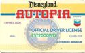 Disneyland Autopia - Official Driver License