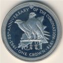 1 Crown (25th Anniversary of the Coronation - Silver edition