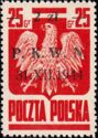 Polish Eagle surcharged in black P.K.W.N.