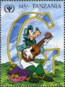 The letter "G" - Goofy playing Guitar