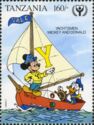 The letter "Y" - Yachtsmen Mickey Mouse and Donald Duck