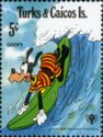 Goofy surfing