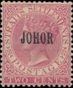 Straits Settlements overprinted "JOHOR" in Roman Font