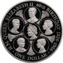1 Dollar (60th Birthday of Queen Elizabeth II - Silver edition)