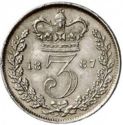 3 Pence (Queen Victoria Young Head)