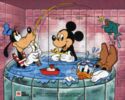 Mickey, Donald and Goofy in Public Bath