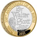 2 Pounds (Sir Walter Scott - Silver Piedfort)
