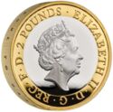 2 Pounds (Sir Walter Scott - Silver Piedfort)