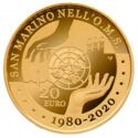 20 Euro (40th anniversary of the accession of San Marino to the OMS)