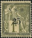 Type Alphée Dubois overprinted and surcharged