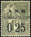 Type Alphée Dubois overprinted and surcharged