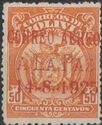 Coat of arm overprinted A LA PAZ