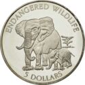 5 Dollars (African elephant)