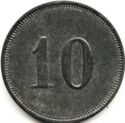 10 Pfennig (Zahlmarke Der Stadt. Strassenbahn)
