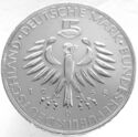 5 Mark (150th birthday Max J. von Pettenkofer. D. Polished devices.)