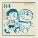 Doraemon and Nobita Walking Alongside Each Other