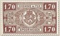 Railway Stamp: Coat of Arms, Value in Rectangle, Second Issu