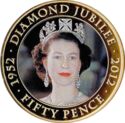 50 Pence (Queen Elizabeth II Diamond Jubilee - 1953)