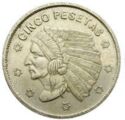 Ficha de Casino - 5 Pesetas - Indio