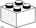 2x2 White Bricks