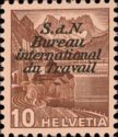 Chillon Castle & Dents du Midi (BIT/ILO overprint)