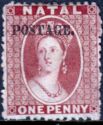 Queen Victoria (Full Face) Overprinted 'POSTAGE'