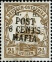 SMS "Hohenzollern" overprinted "G.R. POST 6 CENTS MAFIA"