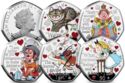 50 Pence (Set 5x50 Pence Silver Alice's Adventures in Wonderland)