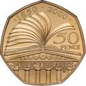 50 Pence (150th anniversary of the Public Library System)