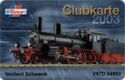 Clubkarte - Steam Locomotive 36 156 & Austrian Loc 1114