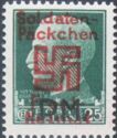 Italian stamp ovped by "Soldaten/Packchen/Front-/Heimat"