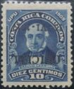 Braulio Evaristo Carrillo Colina overprinted "OFICIAL"