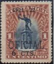 Juan Santamaria overprinted "OFICIAL"