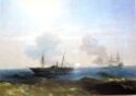 I.K. Aivazovsky "The action between "Vesta" and "Fethi-Bulend"", 1877