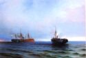 I.K. Aivazovsky "The capture of Turkish military transport "Mersina", 1877