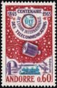 ITU emblem, satellite, ground station, telegraph key
