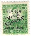 Mariana Pineda with Seville overprint (Handstamped)