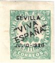 Numeral 1 with Seville overprint (Handstamped)