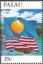 Flags of Palau and USA