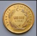 500,000 Lira (25th Anniversary of Supreme Court)