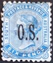 Queen Victoria (1819-1901) overprinted "O.S."